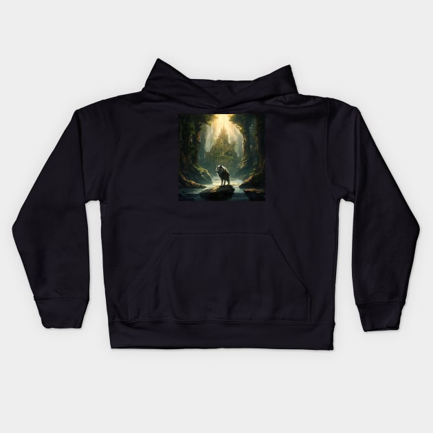 Guardian of the Forest Castle Kids Hoodie by vk09design